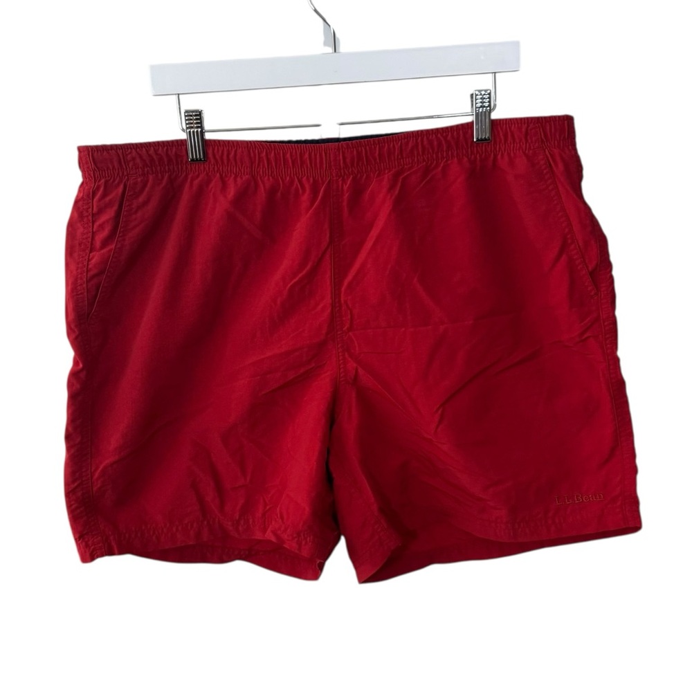 L.L. Bean Red Swim Shorts Size Large Beach Pool Summer Vintage Men’s